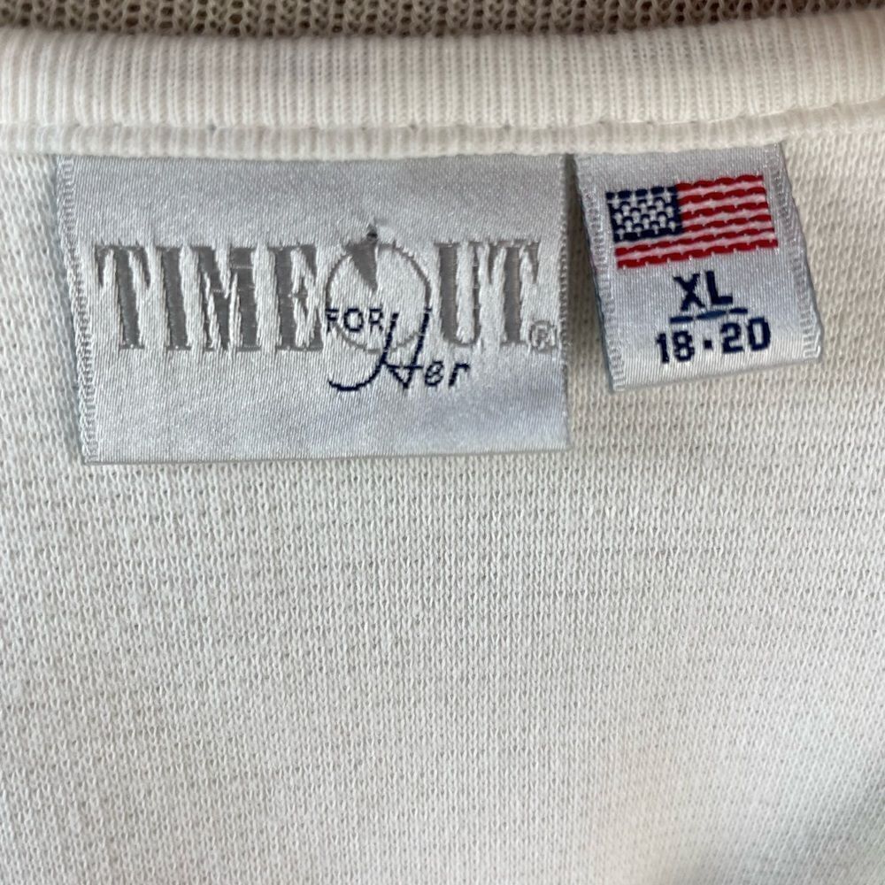 Time Out for Her Full Zip White Jacket Size XL EUC - Picture 6 of 6